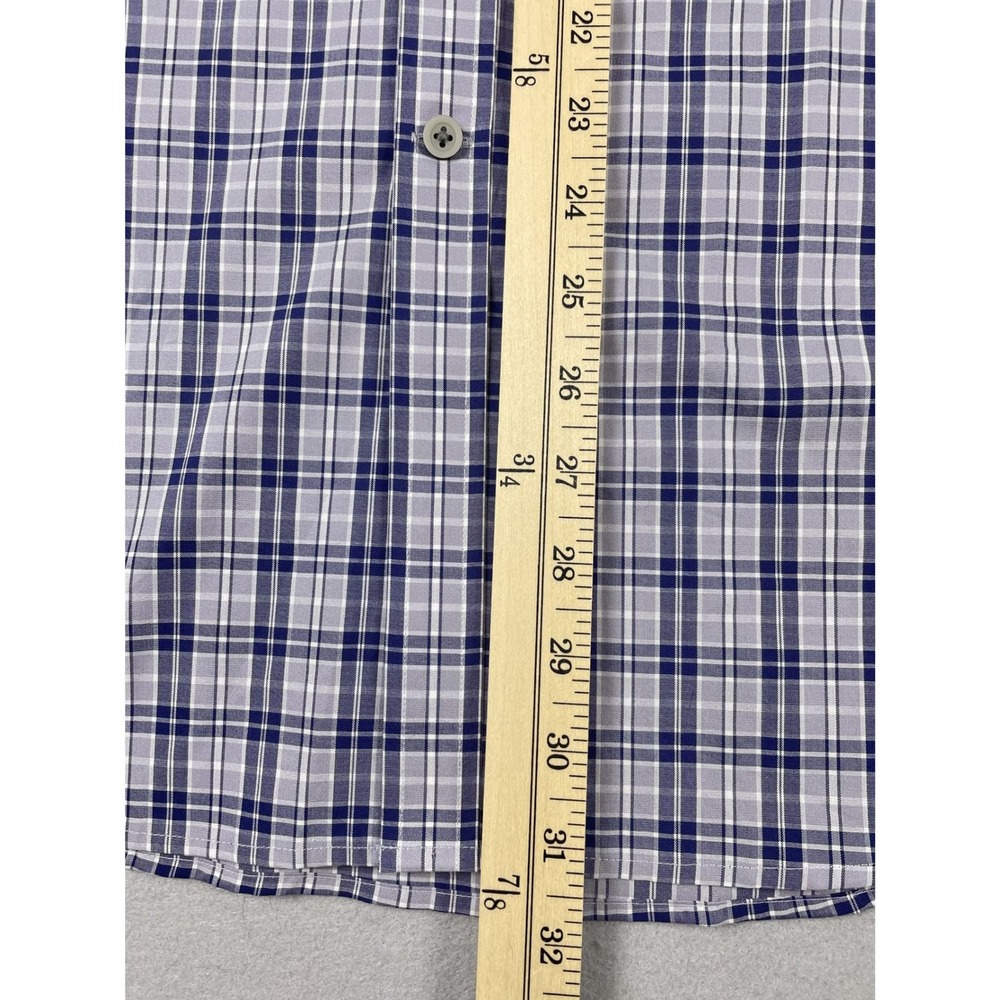 Jos. A. Bank Shirt Mens L Traveler Travel Tech Plaid Tailored Fit Stretch - Picture 8 of 9